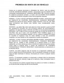 PROMESA DE VENTA DE UN VEHICULO