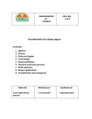 Procedimiento de trabajo seguro.