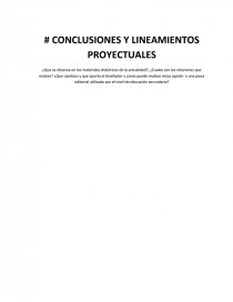 CONCLUSIONES Y LINEAMIENTOS PROYECTUALES. Página 1