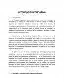 Integración educativa.