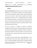 ANÁLISIS DE LA CULTURA ORGANIZACIONAL DE LA EMPRESA: CONSTRUCTORA MATEHUALENSE S.A. DE C.V.