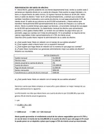 Administración del saldo de efectivo. Página 1