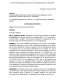 Exposición para licencia de arma.