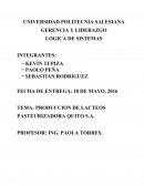 PRODUCCION DE LACTEOS PASTEURIZADORA QUITO S.A.