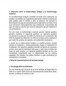 Diferencia entre biotecnología antigua y moderna