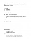 Como evitar el bullying en los centros educativos?