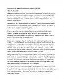 Tema: Importancia de la planificación en la auditoría (NIA 300)