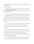 ¿Cuándo un aprendizaje es significativo para usted? y ¿cuándo no lo es?