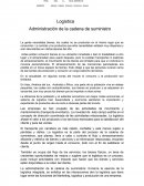 Administración de la cadena de suministro