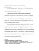 Taxonomía de los tipos de mantenimiento y conservación industrial.