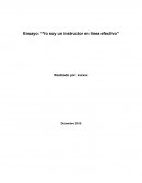 Ensayo: “Yo soy un instructor en línea efectivo”
