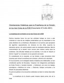 La enseñanza de la división en los tres Ciclos de la EGB