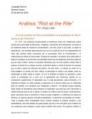 Lenguaje Sonoro - Análisis “Riot at the Rite”