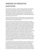 Amenaza de productos sustitutos