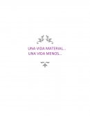 UNA VIDA MATERIAL, UNA VIDA MENOS.