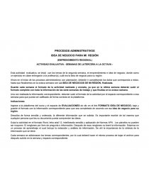 PROCESOS ADMINISTRATIVOS IDEA DE NEGOCIO PARA MI REGIÒN.. Página 1