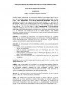 CONTRATO DE COMPRA VENTA DE UN LOTE DE TERRENO URBANO.