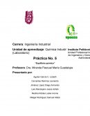 Práctica No. 5 “Equilibrio químico”