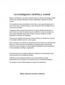 La investigacion cientifica y nuclear