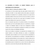 La calculadora de bolsillo, un material didáctico para el aprendizaje de las matemáticas .