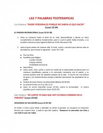 LAS 7 PALABRAS TEOTERAPICAS. Página 1