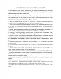 Lectura: “Un líder es un buen maestro: 16 formas para lograrlo”. Página 1