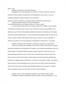 Taller – ética •	Explique un argumento a favor del utilitarismo. Página 1