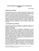 LOS DOS PROBLEMAS FUNDAMENTALES DE LA EPISTEMOLOGÍA.