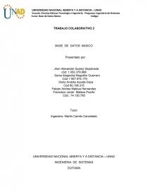 TRABAJO COLABORATIVO 2 BASE DE DATOS BASICO. Página 1