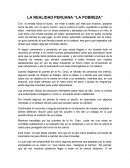 LA REALIDAD PERUANA “LA POBREZA”