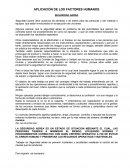 APLICACIÓN DE LOS FACTORES HUMANOS A LA SEGURIDAD AEREA
