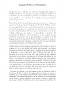 Lenguaje: Hobbes y el Nominalismo