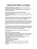 Comunicación verbal y no verbal.
