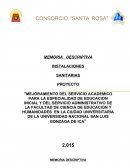 “MEJORAMIENTO DEL SERVICIO ACADEMICO PARA LA ESPECIALIDAD DE EDUCACION INICIAL Y DEL SERVICIO ADMINISTRATIVO DE LA FACULTAD DE CIENCIA DE EDUCACION Y HUMANIDADES EN LA CIUDAD UNIVERSITARIA DE LA UNIVERSIDAD NACIONAL SAN LUIS GONZAGA DE ICA