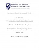 Tema: Introducción al estudio del aprendizaje( resumen)