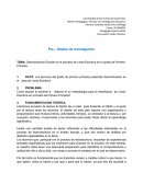 Desmotivación Escolar en el proceso de Lecto-Escritura en el grado de Primero Primaria.