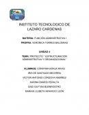 TEMA: PROYECTO ‘’ ESTRUCTURACION ADMINISTRATIVA Y ORGANIZACIONAL’’.