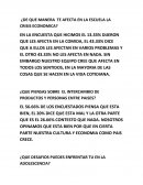 ¿De que manera te afecta en la escuela la crisis economica?