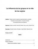 La influencia de los grupos en la vida de los sujetos