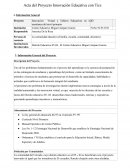 Acta del Proyecto Innovación Educativa con Tics
