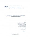 Determinación de la Viscosidad de un Aceite Lubricante empleado en Método Saybolt.