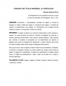 TEMA: LEGADO - DERECHO ROMANO