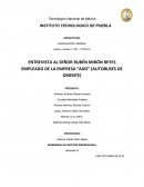 ENTREVISTA AL SEÑOR RUBÉN MIRÓN REYES EMPLEADO DE LA EMPRESA “ADO” (AUTOBUSES DE ORIENTE)
