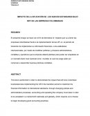 IMPACTO DE LA APLICACIÓN DE LOS NUEVOS ESTANDARES BAJO NIFF EN LAS EMPRESAS COLOMBIANAS