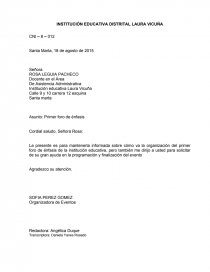 CARTAS, MEMORANDOS, CIRCULARES, ACTAS, CERTIFICADO Y CONSTANCIA.. Página 1