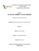 Actos del humano y hombre.