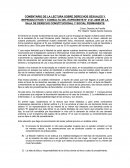 COMENTARIO DE LA LECTURA SOBRE DERECHOS SEXUALES Y REPRODUCTIVOS