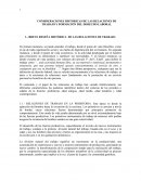 CONSIDERACIONES HISTORICAS DE LAS RELACIONES DE TRABAJO Y FORMACIÓN DEL DERECHO LABORAL
