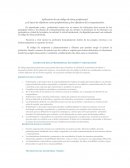 Aplicación de un código de ética profesional y el logro de objetivos como profesionista y los objetivos de la organización.