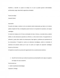 Puesto de trabajo y enfermedades profesionales.. Página 1